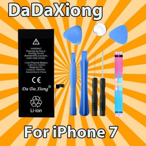 Original DaDaXiong Battery For iPhone 7 7G 1960mAh Real Capacity With Machine Tools Kit Replacement Batteries