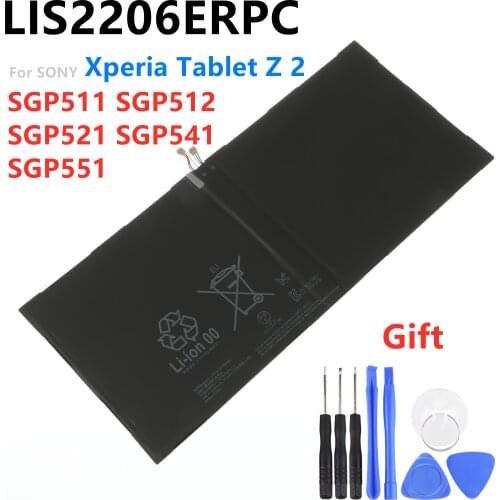 LIS2206ERPC Xperia Tablet Z2 Z 2 Tablet Battery For SONY SGP541CN SGP511 SGP512 SGP521 SGP541 SGP551 Tablet + Free Tools