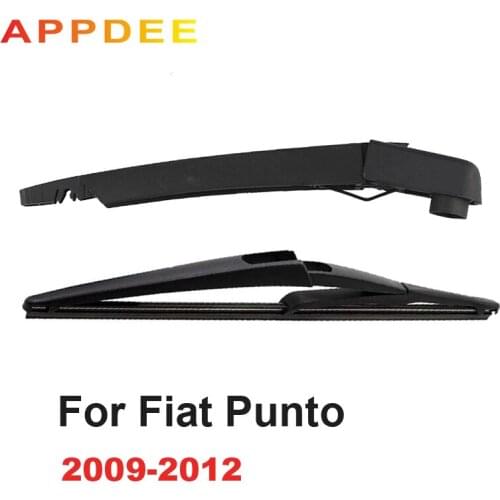 APPDEE Wiper 12" Rear Wiper Blade & Arm Set For Fiat Punto Evo Grand Punto 199 Windshield Windscreen Rear Window