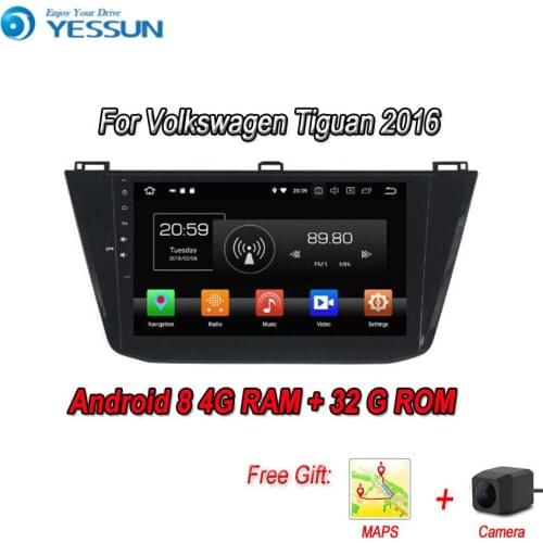 YESSUN Android 8.0 4G RAM For Volkswagen Tiguan 2016 Car Navigation GPS Multimedia Player mirror link Radio Touch Screen