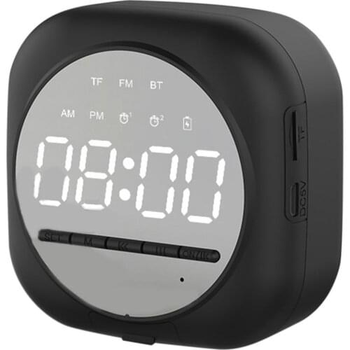 Bluetooth 5.0 Speaker Alarm Clock Night Light Speaker MP3 Player Wireless Bluetooth Speaker