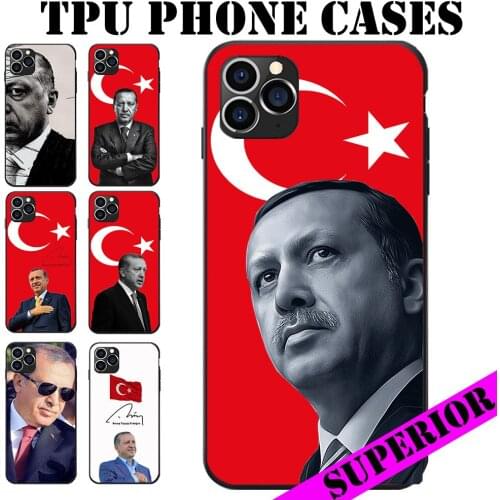 For Samsung Galaxy A20 50 70 M20 30 S7 S8 S9 S10 LITE Edge PLUS NOTE Turkey Erdogan Flag Coat Of Arms Map Soft TPU Phone Cases