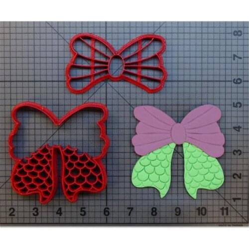 Pastry Mold Cookie Moulds Cookie Cutter Patisserie Christmas Pastry Mold Cake Decorating Tools Kitchenware Cartoon Mermaid Bow