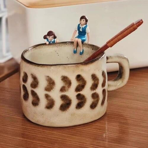 Filizanki Do Kawy Zestaw Ceramic Coffee Mug Cup Retro Exquisite Japanese Water Milk Tea Breakfast Vajilla Japonesa Tasse Cafe