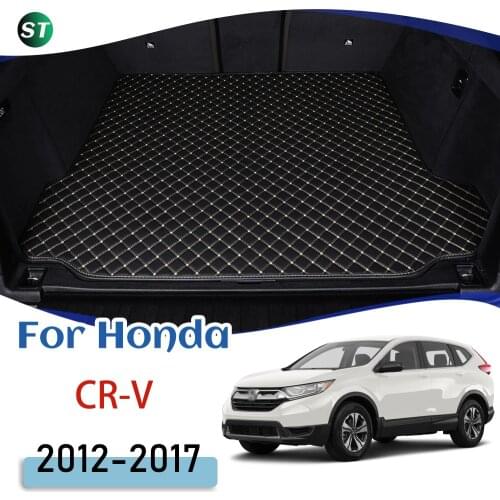 For Honda CR-V 2012-2017 The Trunk Floor Leather Liner Car Trunk Mat Cargo Compartment Floor Carpet Leather Car Trunk Mats