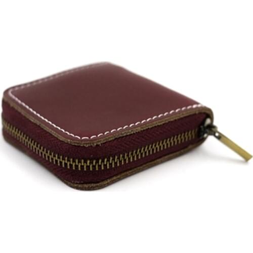 Leather Small Wallet Men Mini Wallets Purses Short Coin Zipper Purse