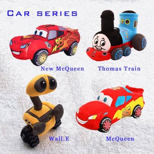 Cute cartoon car story series Thomas train Wally doll car truck children baby companion doll birthday holiday gift plush toy car