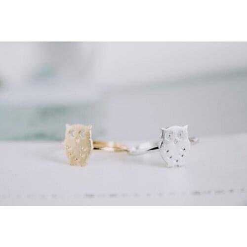 Trendy Owl Ring Cute Cartoon Animal Design Hand-welded Copper Ring Design Suitable for Men And Women