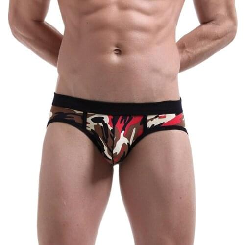 Fashion Mens Underwear Bulge Camouflage Mens Briefs Sexy Men Underwear Mens Breathable Comfortable Briefs Men Panties