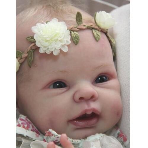 Reborn Doll Kit for 22inches Soft silicone Reborn Baby Dolls Accessories DIY toy doll parts unpainted blank newborn doll kit