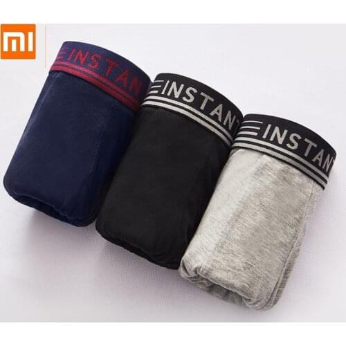 Xiaomi Instant me Man breathable cool boxer briefs 3PCS Naked and refreshing Sexy Underpants Men Panties Underwear Shorts