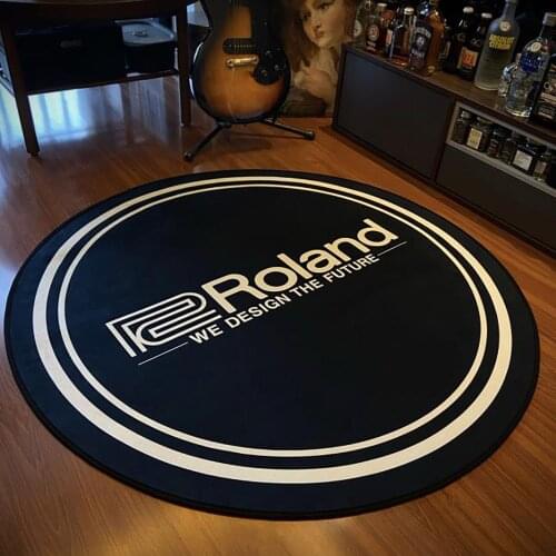 Guitar Gibson Wing Floor Carpet Modern Printed Round Flannel Carpet Piano Room Sound Mat Living Room Bedroom Decor Tapis Rugs
