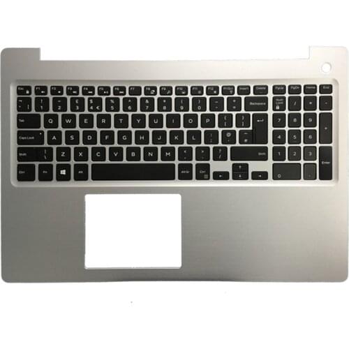 NEW UK laptop backlight keyboard Assembly for DELL INSPIRON 15-5000 5570 5575 Silver palmrest upper case 0MR2KH