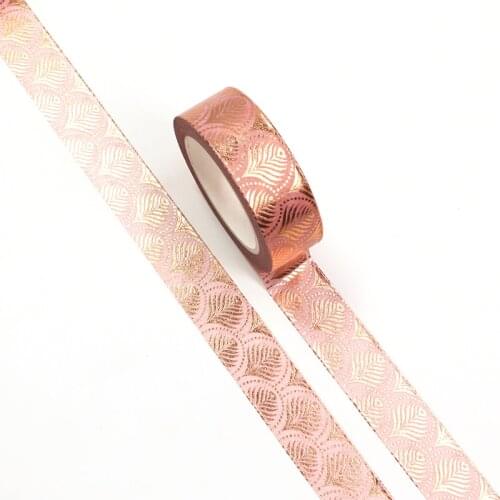 NEW 10pcs/Lot Decorative Kawaii Gold Foil Fan Shape Washi Tapes DIY Bullet Journal Adhesive Masking Tape Papeleria