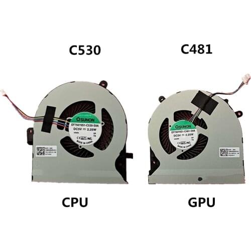 New original Laptop CPU/GPU cooling Fan for ASUS ROG Strix GL502VM ZX60V FX60VM S5VM S5VT EF75070S1-C530-S9A EF75070S1-C481-S9A