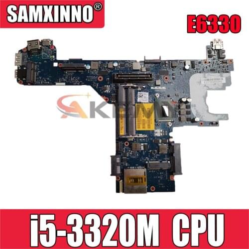 Original Laptop motherboard For DELL Latitude E6330 i5-3320M Mainboard CN-0J4JVG 0J4JVG LA-7741P SR0MY DDR3