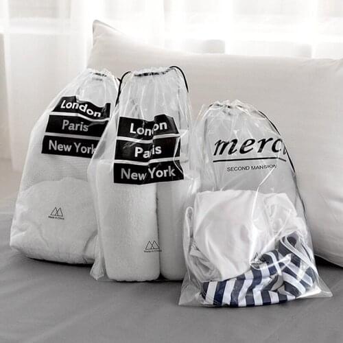 Shoes Letter Transparent Bag Make Up Bath Organizer Storage Pouch Toiletry Wash Beaut Kit Vacuum Bag for clothes Storage Bags