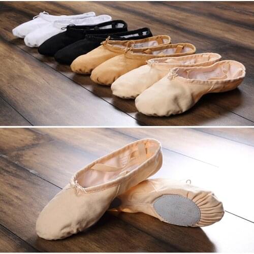 Pink Sneakers Ballet Split Sole Girls Canvas Ballet Practice Dance Shoes Ballerina Children Dance Gym Slipper Adult Ballet Shoes
