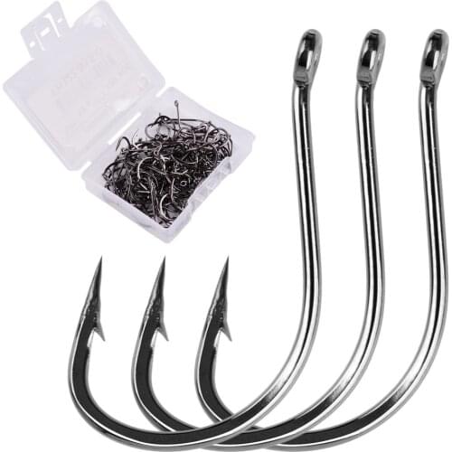 100PCS/ Box IZU Fishing Hook Jig Head Fishing Hooks Freshwater Fishhook Carpfishing Pond Carpe Fish Tackle Accessories