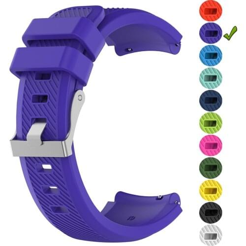 Silicone Watchband for Moto 360 2nd Gen 46mm Smart Watch Wrist Strap for Pebble Time Steel Wristband Sports Purple