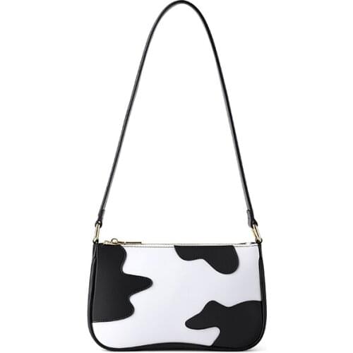 Handbags Bags for Women Milk Cow Leather Luxury Designer Female Purse Small Crossbody Bag Cow Pattern Cow Print Bag 2021