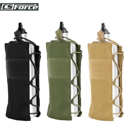 CS Force Tactical Molle Bottle Pouch 0.5L-2L Water Bottle Cover Canteen Kettle Pouch Holder Outdoor Travel Kits Nylon Holster