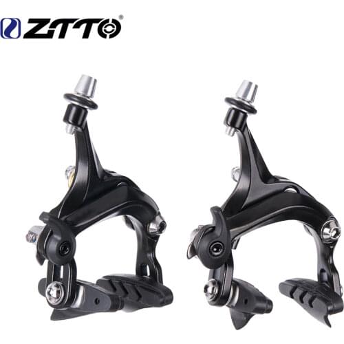 ZTTO 1 Set Bicycle Brake Racing Road bike Dual Pivot brake Aluminum Side Pull Caliper Front & Rear with brake pads