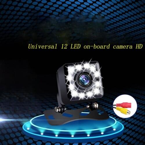 EzZHA Universal 12 LED Car Camera HD CCD Night Vision Auto Rear View Camera 170 Wide Angle Backup Parking Vehicle Camera