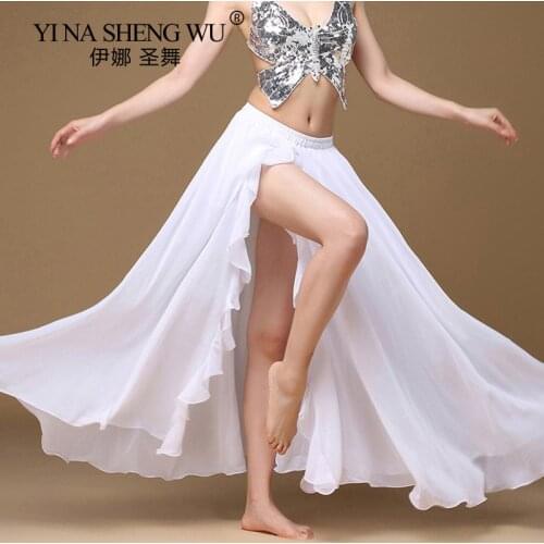 Professional Performance Competition Skirts Sexy For Women Solid Color Oriental Belly Dance Long Skirt Maxi Costume Dancer Dress