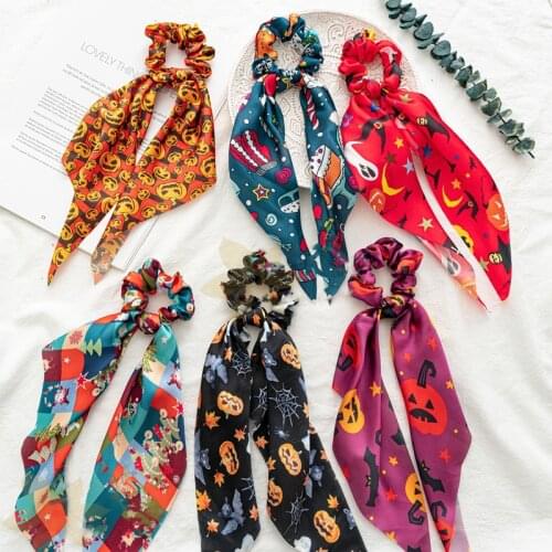 Ruoshui Woman Colorful Hair Ties Festival Scrunchies Girls Holiday Elastic Hairband Hair Ribbon Ornaments Hair Ribbon Headband