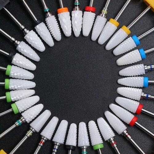 1 Pcs Milling Cutter For Manicure Ceramic Nail Drill Bits Manicure Machine Accessories Rotary Electric Nail Files Nail Art Tools