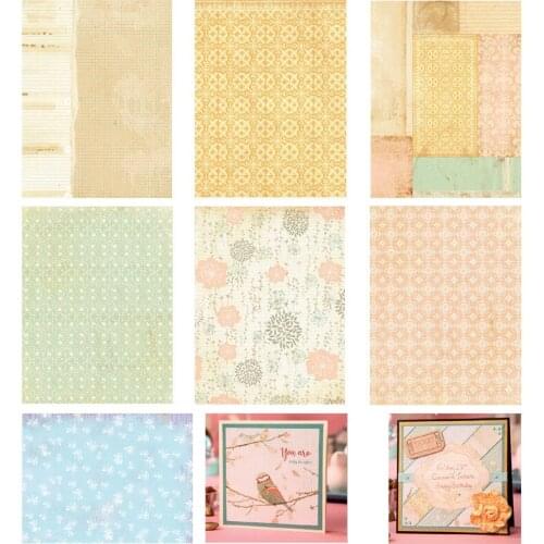 14 Sheets Background Papers Decorative Paper For Clear Stamps CUTTING DIES Scrapbooking STENSICLS DIY PHOTO Album Cards MAKING