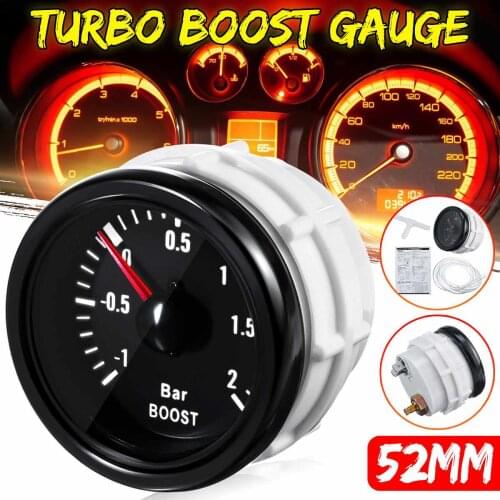 2" 52mm Universal Turbo Boost Gauge Bar Boost Gauge LED Gauge Meter Car Pressure Gauge