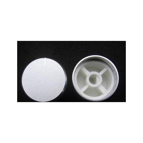 2PCS 26 * 21MM Pretty silver aluminum alloy blasting switch knob for semi-round handle