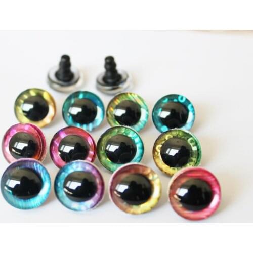 20pcs--L12 3D 16mm short stem CLEAR safety toy eyes &Fabric & washer for diy doll --style option