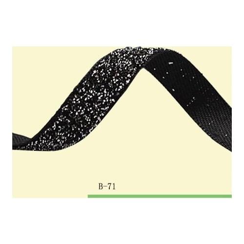 3/8" Glitter Velvet Ribbon Charcoal Sparkle Ribbon Metallic Headband Ribbon