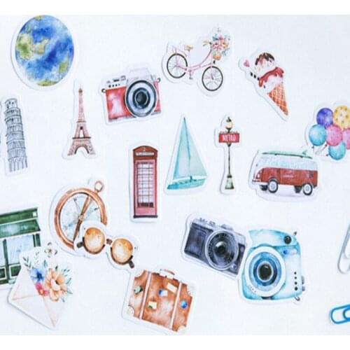 20packs/lot A persons travel Diary Decoration Stickers DIY Diary Album Stick Label wholesale
