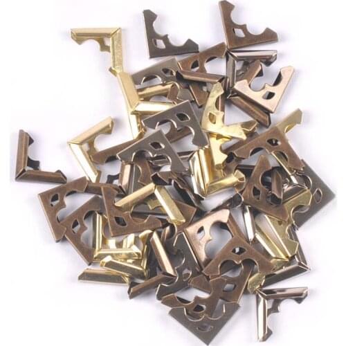 50pcs Bronze/Silver/Bronze Metal Book Corners Protectors For Scrapbooking Accessories Albums Menus Folders Box DIY Decor 16x16mm