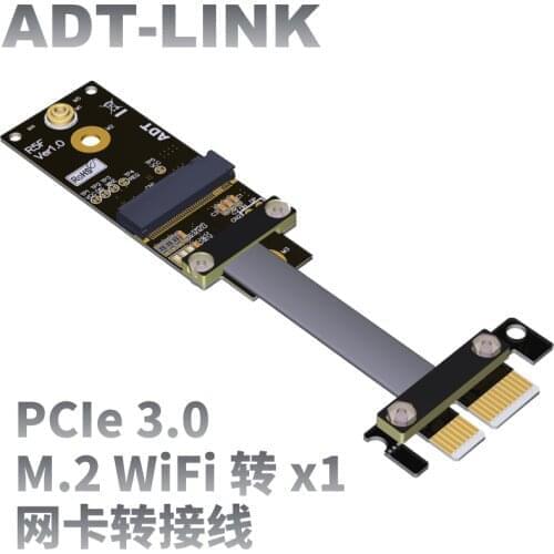 ADT PCIe 3.0 M.2 WIFI (A.E. Key) To PCI Express x1 Adapter Riser Gen3.0 Wireless Network Card PCI-E X1 M2 Wifi Extender 8G/bps