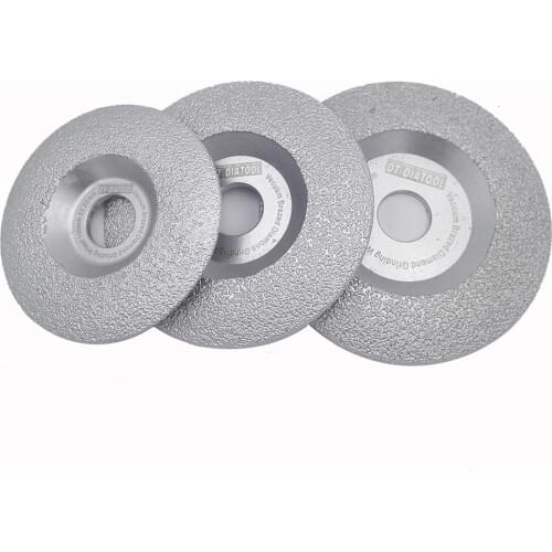 DT-DIATOOL Dia 100mm/4" 115mm/4.5" 125mm/5" Vacuum Brazed Diamond Grinding Disc Dry or Wet For All Stone &Construction Material