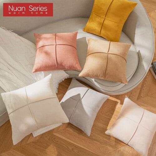 Geometric Velvet Cushion Cover Pillow Plush PillowCase Nordic Home Decor Sofa Throw Pillows Room Pillow Cover Decorative 45x45