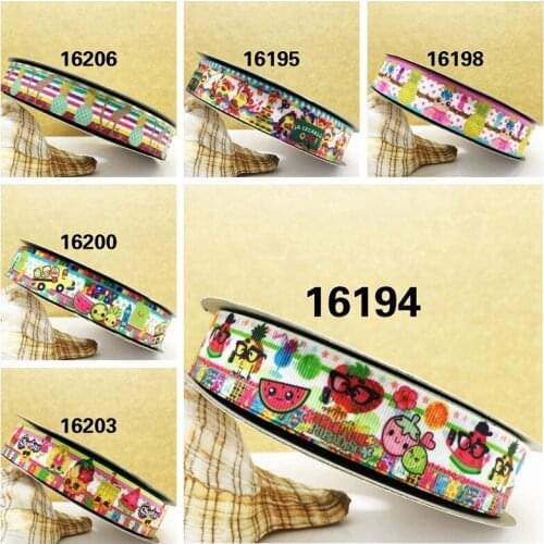 Free shipping 50 yard cartoon printed grosgrain ribbon 16194