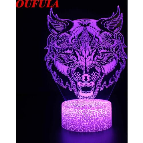 DLMH Night LED Lights Novelty 3D lamp Cute Toy Gift 7 ColorCartoon Atmosphere Lamp For Children Kids Room
