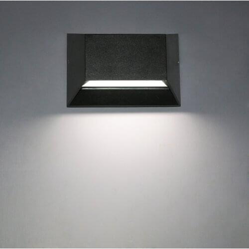Indoor/Ourdoor 6W LED Wall Sconce Light Fixture Waterproof Lamp Cottage Walkway Gate Black shell