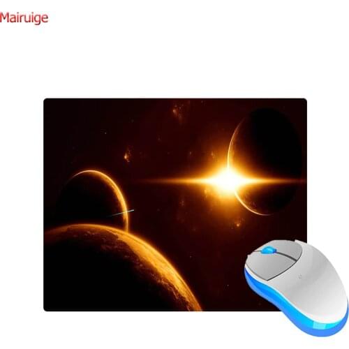 Mairuige Hot Sell PC Fashion Mats Small Size MousePad Galaxy Space Rubber Office Desk Mat Mouse Pad Keyboard Pad