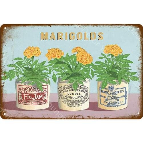 Kitchen Herb Garden Metal Sign Vintage Metal Plaque Plates Decor for Pub Bar Home Wall Decor Tin Signs Flower Poster GiftYD8291K