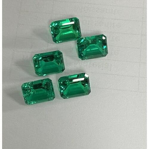 Mosangnai Loose Emerald Cut 10x8mm 2.50 Carat Lab Grown Columbia Emerald For Ring Necklace Making