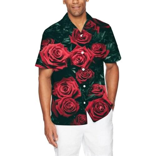 Summer Pure Mens Hawaiian Shirt Printed Short Sleeve Big Us Size Hawaii Flower Beach Floral Patterns