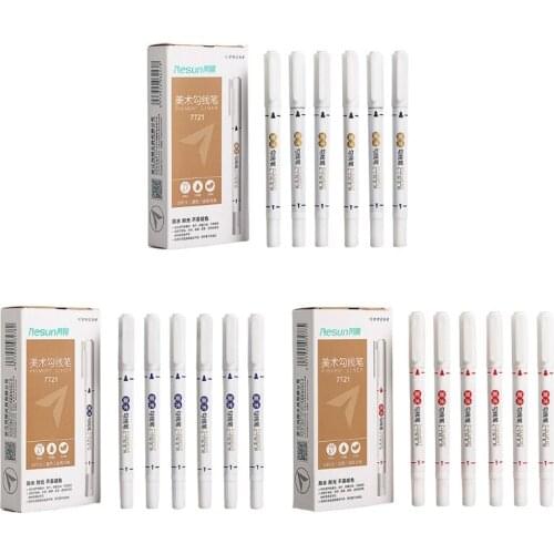 12 Pcs Black/Blue/Red Liner Pens Quick Dry Ideal for students Graffiti Drawing
