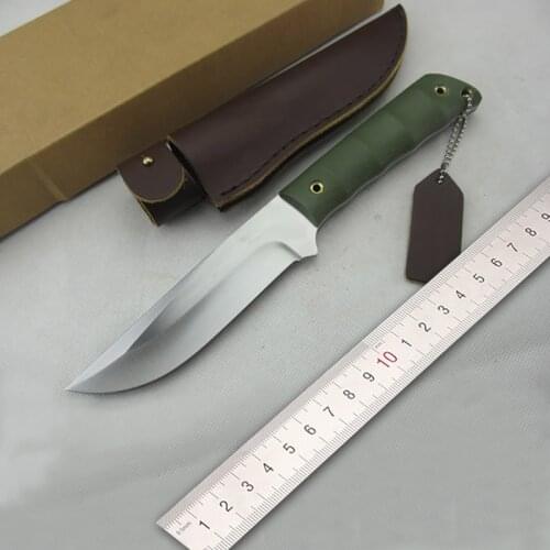 New style straight knife Full Tang Fixed Blade Knife 440C Stainless Steel Straight Knife Tactical Hunting Knife G10 Handle